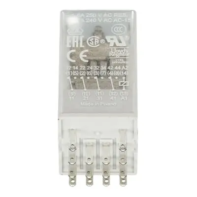 [23325] RELAY ABB FLAT 14 PIN 24V AC (BUTTON) | CR-M024AC4