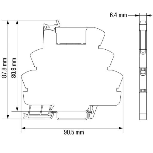 [38691] RELAY BASE WEIDMULLER FLAT 5 PIN SLIM